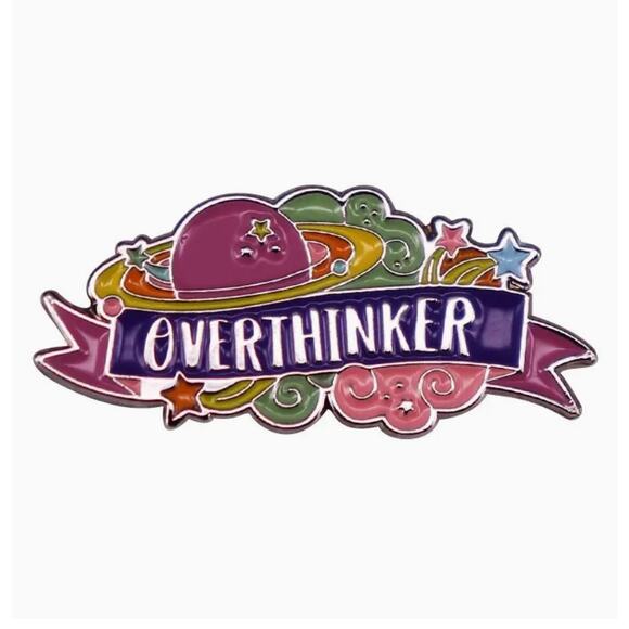 Overthinker Enamel Pins 453-1 - Picture 3 of 4